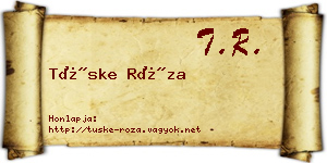 Tüske Róza névjegykártya